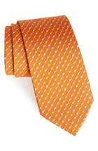 Men's Salvatore Ferragamo Mouse Print Silk Tie, Size - Orange