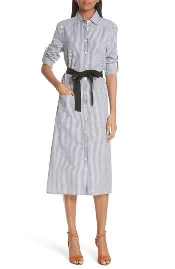 Women's Veronica Beard Carter Stripe Shirtdress - Black