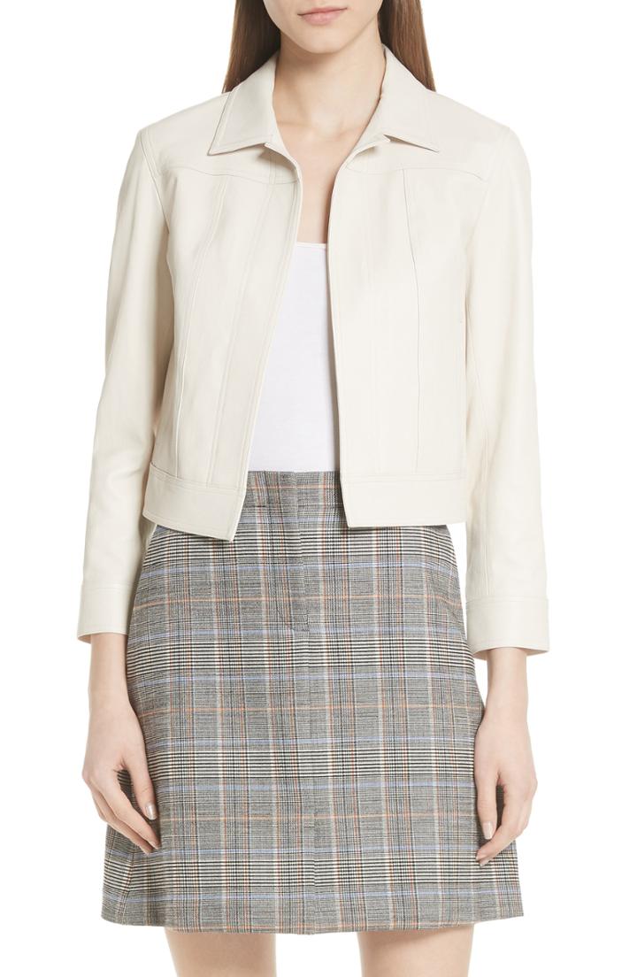 Women's Theory Bristol Shrunken Leather Jacket