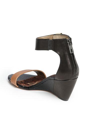 Sam Edelman 'Sophie' Sandal Saddle/ Black Leather 7 M
