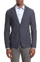 Men's Armani Collezioni Mesh Knit Jacket R Eu - Grey