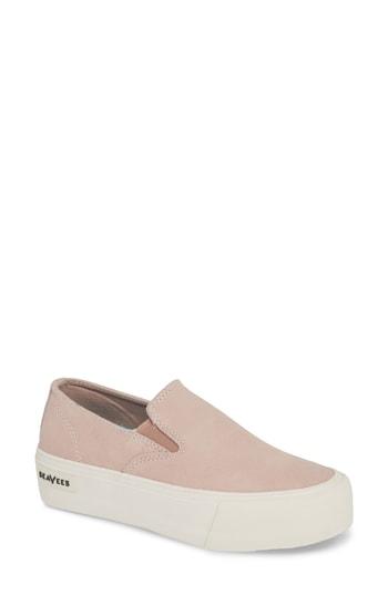 Women's Seavees Baja Platform Slip-on Sneaker .5 M - Pink