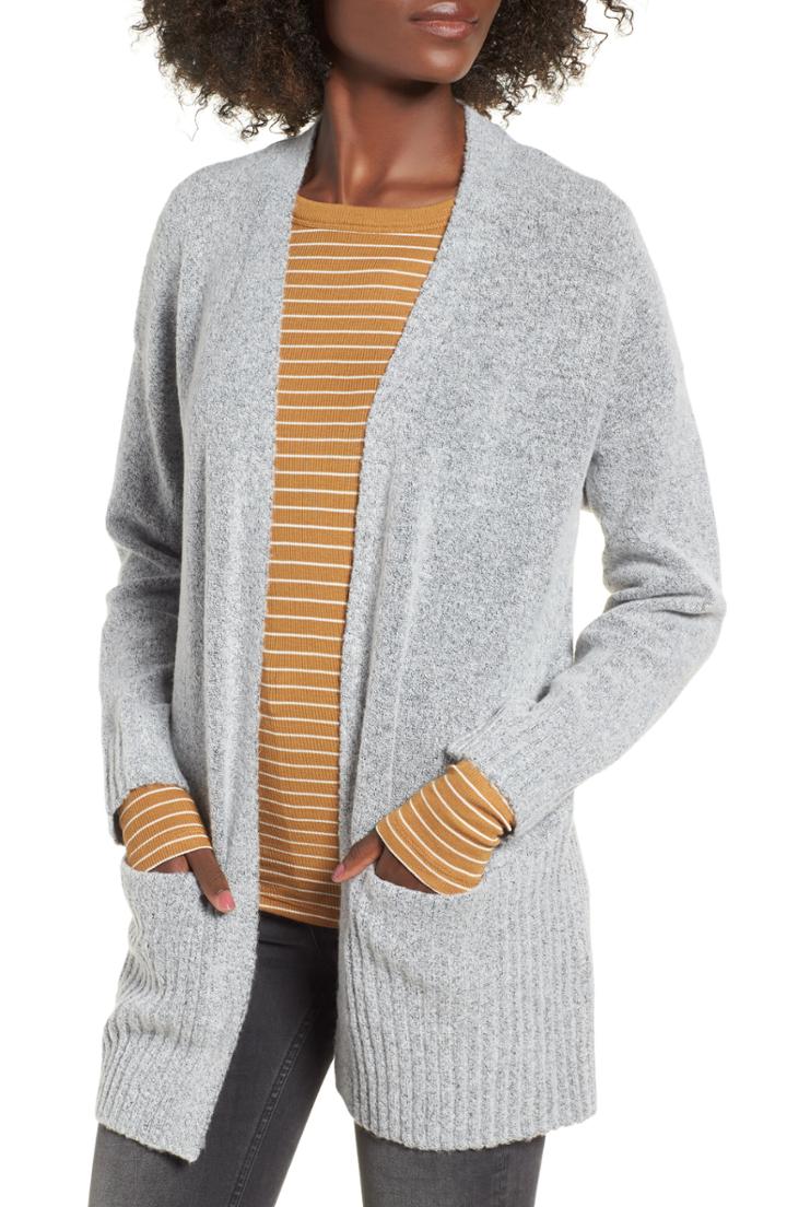 Women's Dreamers By Debut Rib Edged Open Cardigan