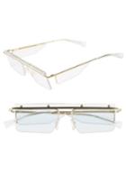 Women's Adam Selman X Le Specs Luxe The Flex 55mm Semi Rimless Sunglasses - Gold/clear