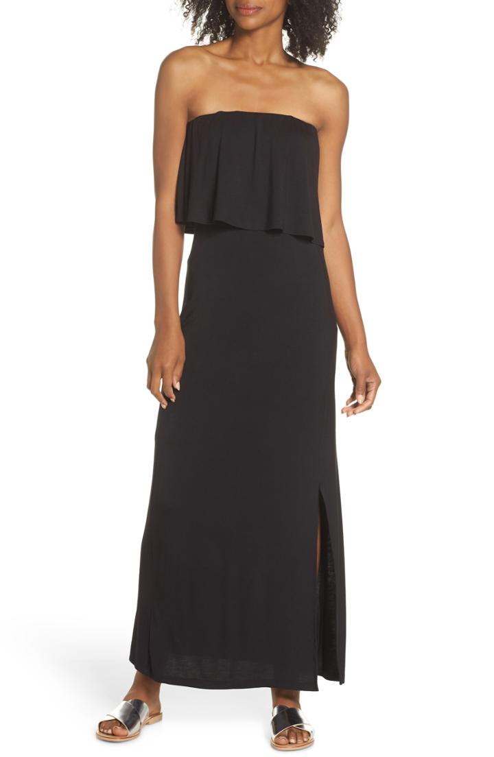 Women's Fraiche By J Strapless Popover Maxi Dress