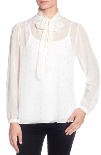Women's Catherine Catherine Malandrino Lovisa Metallic Blouse - Ivory