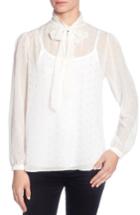 Women's Catherine Catherine Malandrino Lovisa Metallic Blouse - Ivory