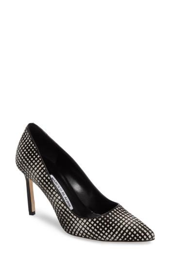 Women's Manolo Blahnik Bb Genuine Calf Hair Pump Us / 36eu - Black