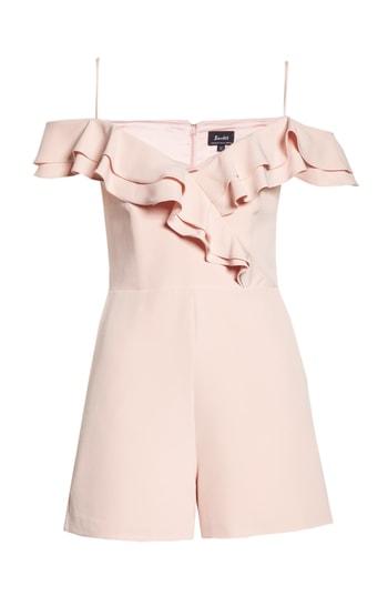 Women's Bardot Raene Frill Romper - Pink