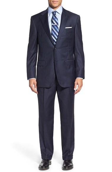 Men's Hickey Freeman 'beacon - B Series' Classic Fit Stripe Wool Suit