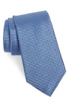 Men's Nordstrom Men's Shop Russo Geo Print Silk Tie, Size - Blue