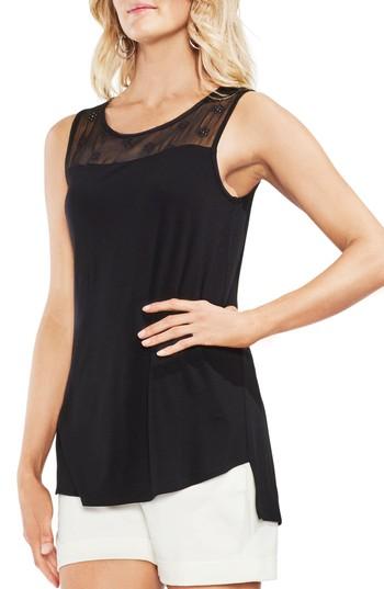 Women's Vince Camuto Iilusion Front Blouse, Size - Black