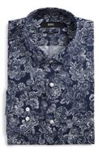 Men's Boss Slim Fit Paisley Dress Shirt .5 - Blue