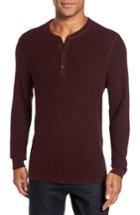 Men's Nordstrom Men's Shop Cotton & Cashmere Henley Sweater - Burgundy