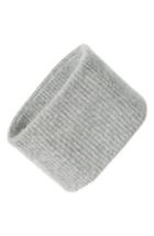 Women's Halogen Ribbed Cashmere Head Wrap - Grey