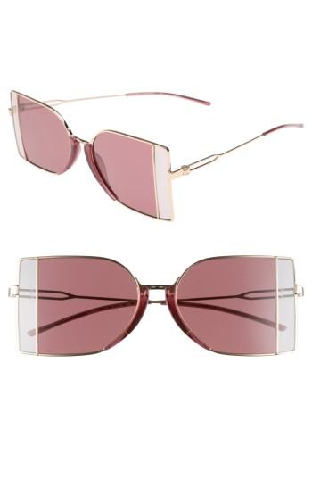 Women's Calvin Klein 51mm Butterfly Sunglasses - Light Gold