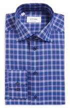 Men's Eton Contemporary Fit Plaid Dress Shirt .5 - Purple