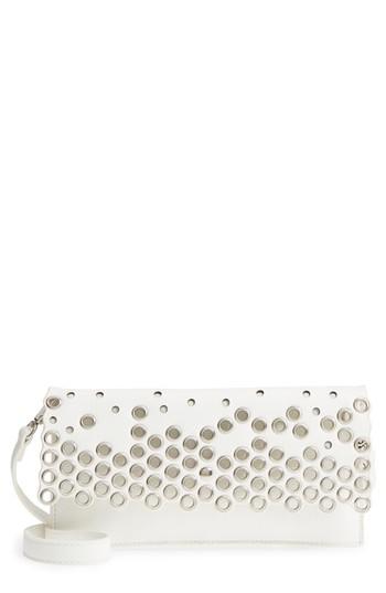 Sondra Roberts Grommet Convertible Crossbody Bag - White