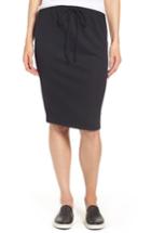 Women's Caslon Fleece Sweatshirt Skirt - Black