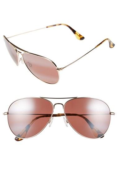 Women's Maui Jim Mavericks 61mm Polarizedplus2 Aviator Sunglasses -