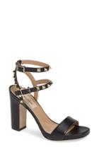 Women's Valentino Garavani Rockstud Ankle Strap Sandal Us / 37eu - Black
