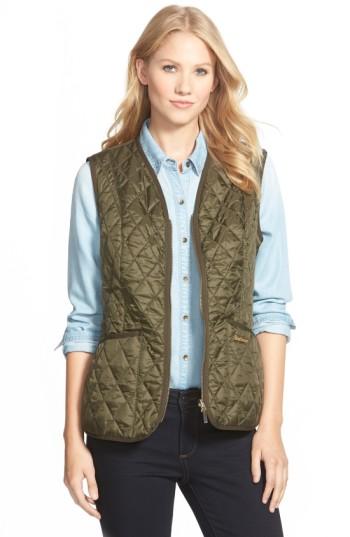 Women's Barbour 'beadnell' Quilted Liner Us / 8 Uk - Green