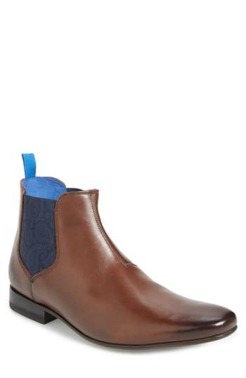 Men's Ted Baker London 'hourb 2' Midi Chelsea Boot .5 M - Brown