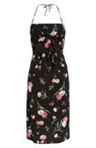 Women's Row A Tie Front Floral Dress