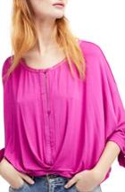 Women's Free People Keepin' On Tie Sleeve Tee - Red