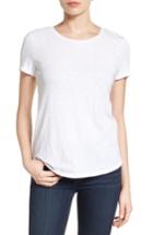 Petite Women's Caslon Slub Crewneck Tee P - White