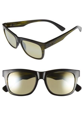 Women's Maui Jim Snapback 53mm Polarizedplus2 Sunglasses - Green Stripe/ Maui Ht