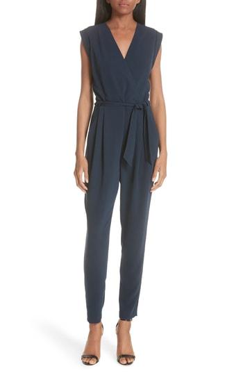 Women's Theory Pavona Elevate Crepe Jumpsuit - Blue