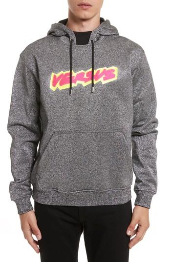 Men's Versus By Versace Glitter Hoodie - Metallic