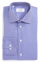 Men's Eton Contemporary Fit Stripe Dress Shirt - Blue