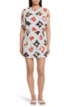 Women's Opening Ceremony Open Back Silk Dress - Blue