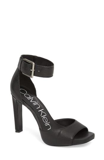 Women's Calvin Klein Marinda Halo Strap Sandal M - Black