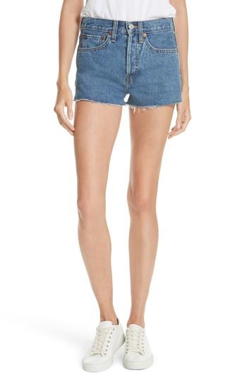 Women's Re/done The Short Denim Shorts - Blue