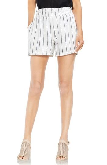 Women's Vince Camuto Linen Blend Stripe Shorts - White