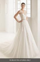 Women's Two By Rosa Clara Oda Sleeveless Lace & Tulle Gown, Size In Store Only - Beige