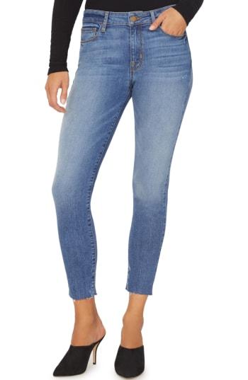 Women's Sanctuary Social Glamour Raw Edge Ankle Jeans - Blue