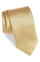 Men's Canali Solid Silk Tie, Size - Yellow