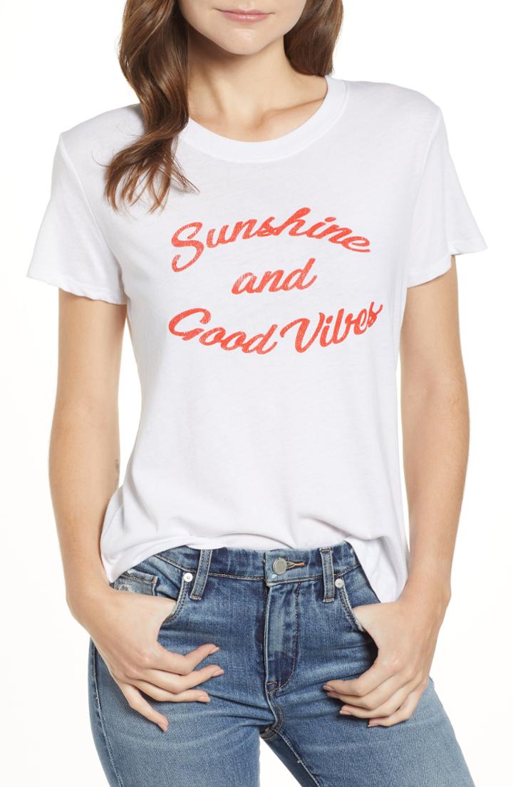 Women's Sub Urban Riot Sunshine Good Vibes Tee - White