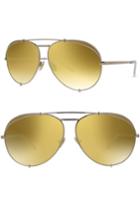 Women's Diff X Khloe Koko 63mm Oversize Aviator Sunglasses - Gold/ Gold