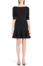 Women's Dolce & Gabbana Stretch Wool Fit & Flare Dress Us / 40 It - Black