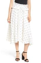Women's Lost Ink Lace-up A-line Skirt, Size - White