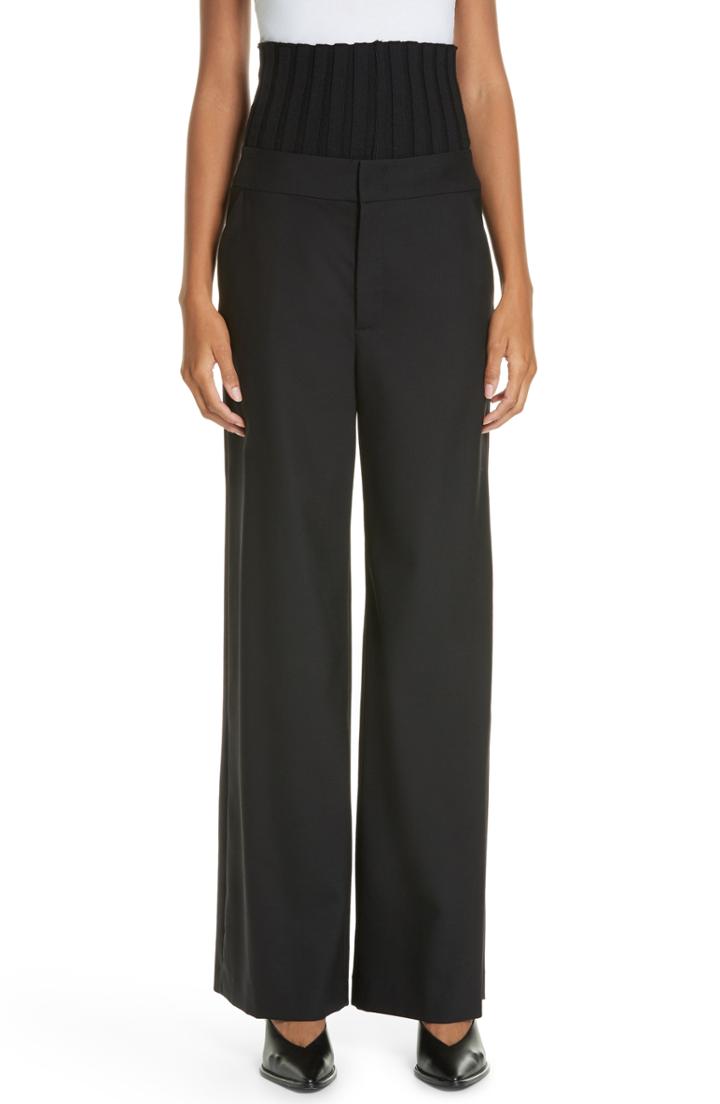 Women's Ji Oh Removable Rib Trousers - Black