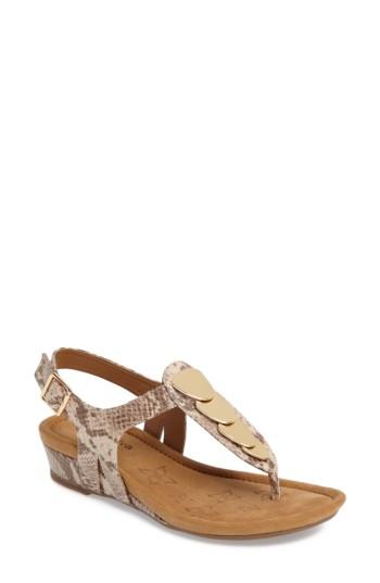 Women's Comfortiva Summit Wedge Sandal .5 M - Beige