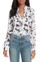 Women's Equipment Liana Floral Print Silk Blouse - White