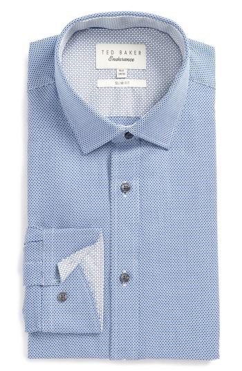 Men's Ted Baker London Slim Fit Geometric Dress Shirt .5 - Blue