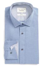 Men's Ted Baker London Slim Fit Geometric Dress Shirt .5 - Blue